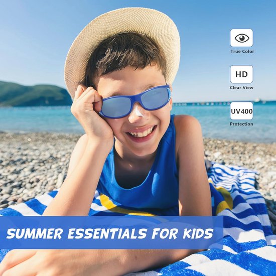 Zonnebril voor Kinderen met UV400 Bescherming - Haaienmotief, Ideaal voor Sport en Outdoor Activiteiten — afbeelding 2