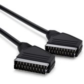 Câble Scart / péritel | 0,6 mètres | Noir | Allteq