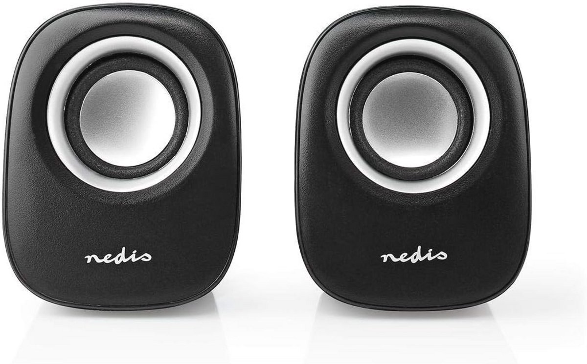 2.0 PC Speaker Set 12W - Zwart/Zilver