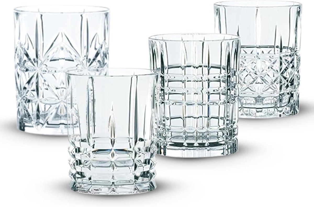 4-delige bekerset, kristalglas, 345 ml, Highland, 95906, Transparant