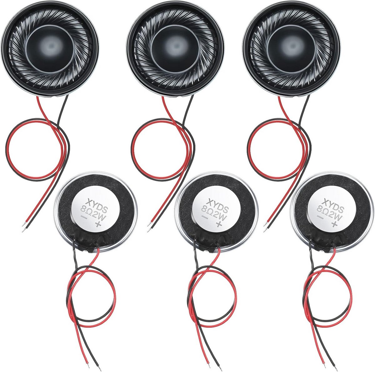 Kleine metalen schaal ronde interne magneet luidsprekers 2W 8 Ohm - 6 stuks voor mini-luidsprekers