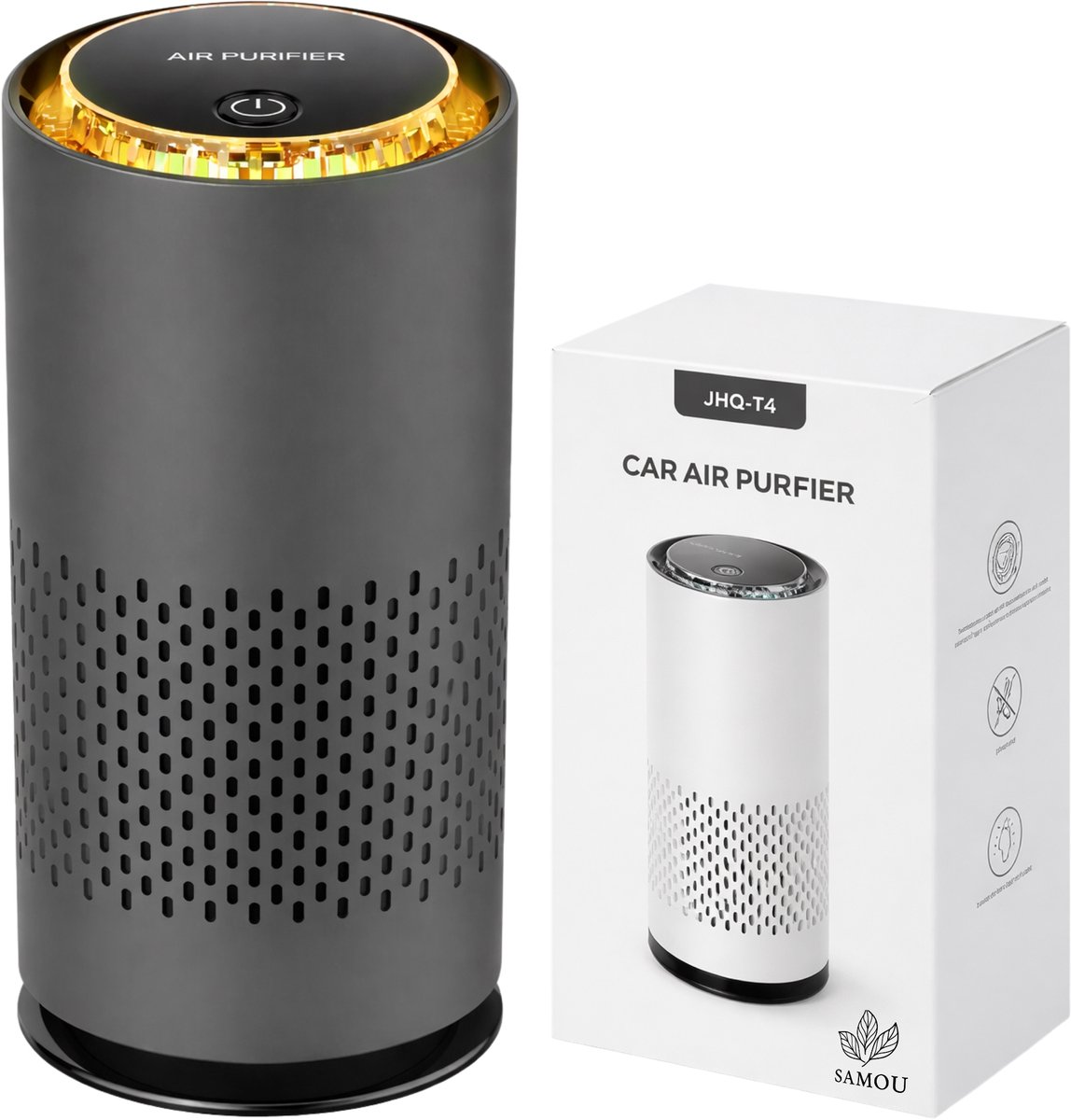 SAMOU™ Luchtreiniger Met geurpads - Luchtreiniger Auto - H13 HEPA-filter - Actieve koolstoffilter - Muisstil - Air purifier - luchtreinigers met HEPA filter - luchtfilter - luchtreiniger — afbeelding 1