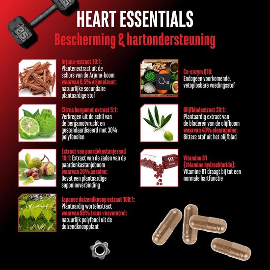 Heart Essentials - 120 capsules - Hartcomplex* met een hoge dosering ...