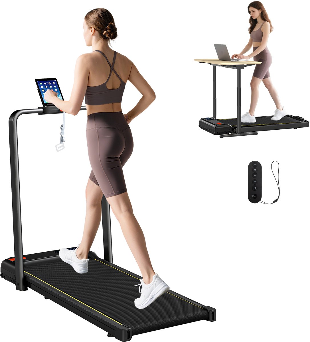 SPORTNOW Loopband - Staal - 109x48x100cm - Zwart