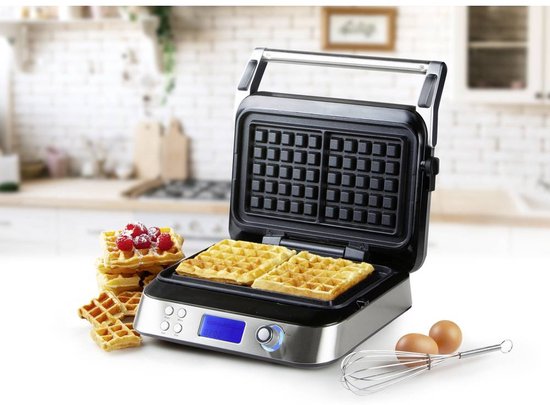 DOMO DO9219W Wafelijzer ‘Waffle Genius’ - Digitaal Belgisch Wafelijzer - Vierkante Wafels - 5x5 — afbeelding 5