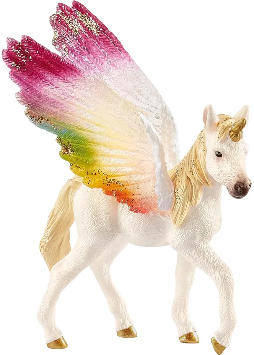 schleich BAYALA - Gevleugelde regenboogeenhoorn, veulen - Unicorn Speelgoed - 70577 — afbeelding 6