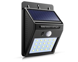 ANMI ANMI® Solar LED Buitenlamp - Bewegingssensor - 20 LEDs - Draadloos - IP65 Waterdicht - Zonne-energie - Wit Licht - Voor Tuin Oprit Schutting
