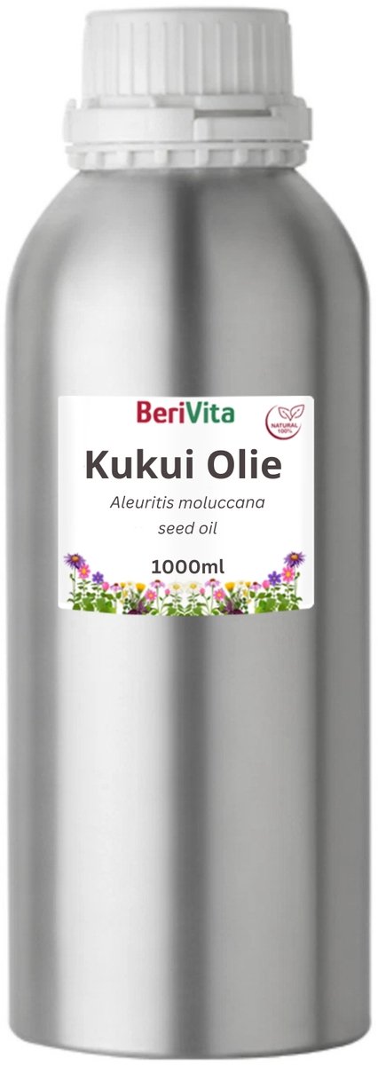 Kukui Olie Puur Liter - Huidolie - Koudgeperst, Onbewerkt en Ongeraffineerd