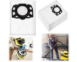 12 stuks stofzuigerzakken - Vervangingszakken voor het filter - Stofzuigeraccessoires - Niet geweven filterzakken - Nat en droog gebruik - Filtert haar, stof en vlekken - Geschikt voor stofzuigers en robotstofzuigers (50*40 cm - Wit)