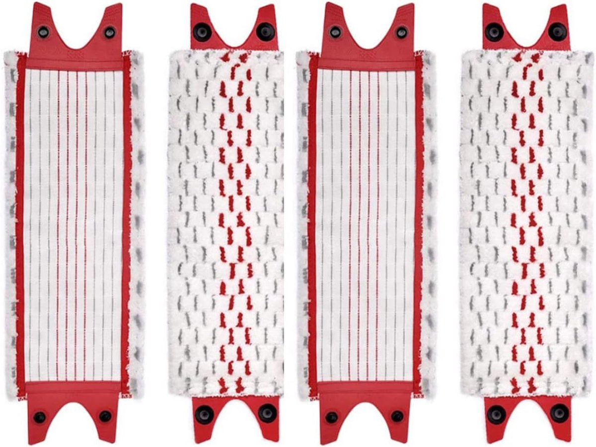 4x Dweil pads geschikt voor Vileda Ultramax schrobben - schoonmaak doeken navulling