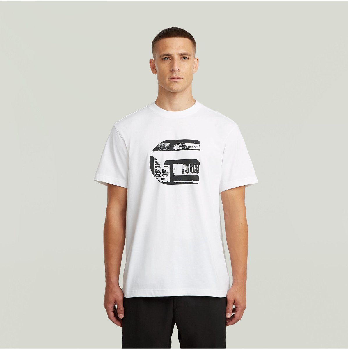 G-Star G Icon Grafisch T-shirt Wit