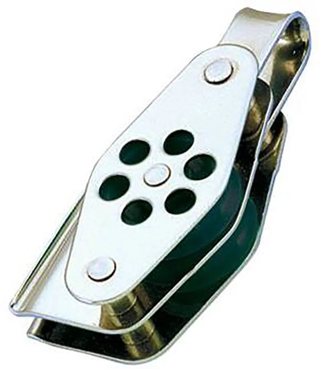Wichard Roestvrij Staal Becke&cleat Dubbelringschijf 4-6 Mm Zilver