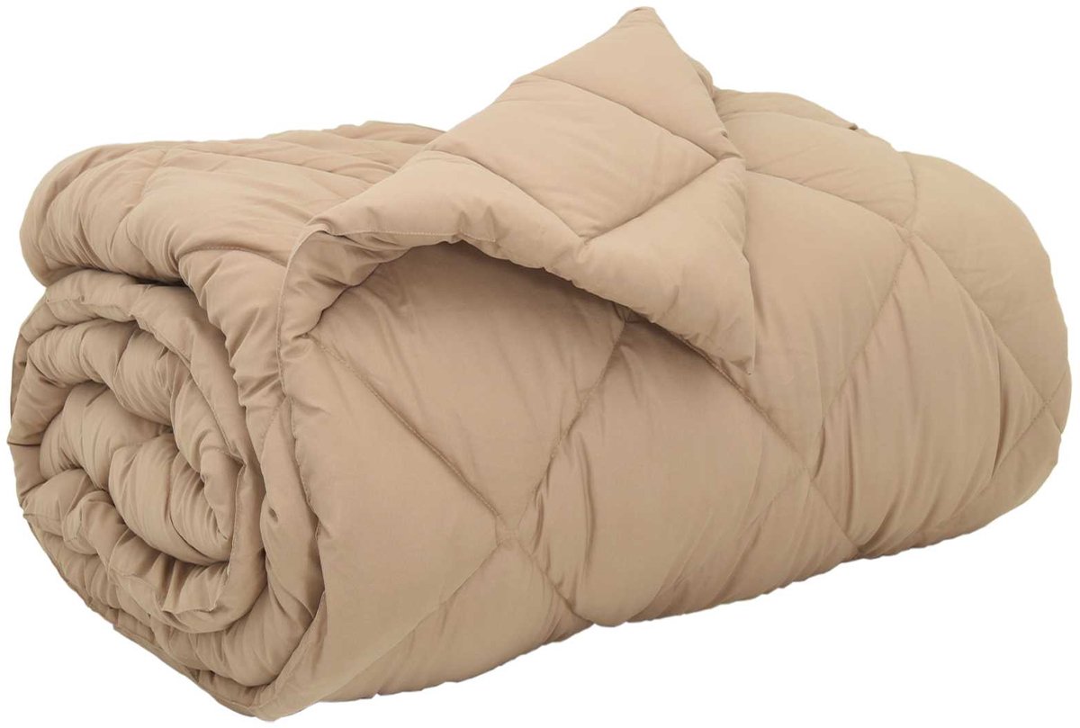 vidaXL - Winter - Duvet - Taupe - 135 - x - 200 - cm - Microvezel