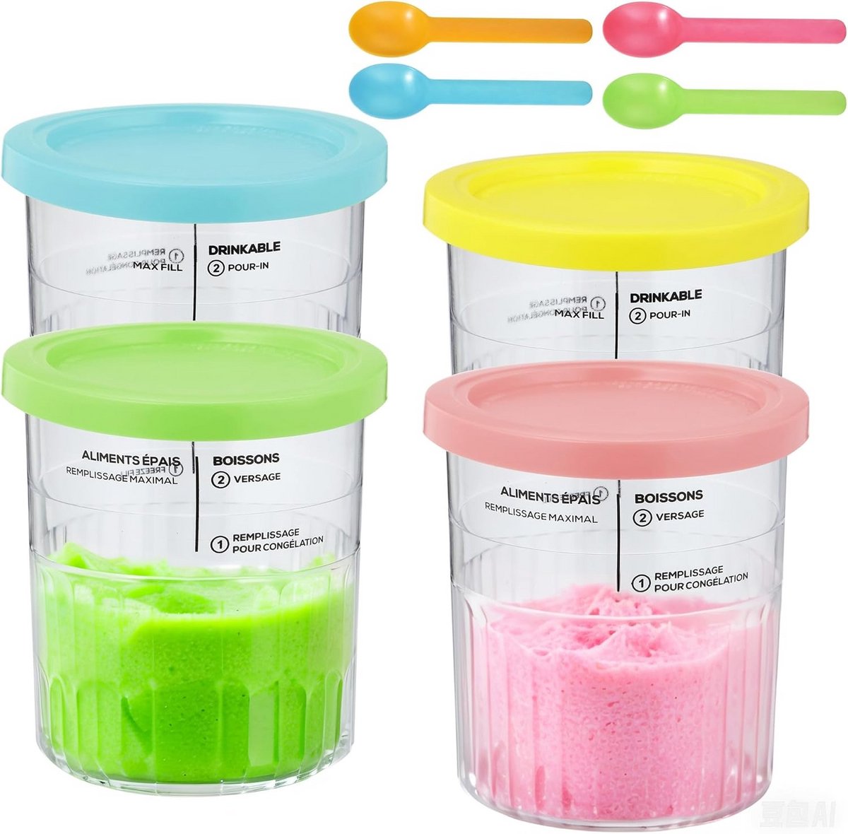 IJscontainer 680 ml - Ijsemmer met Deksel voor IJsmachine en IJsbekers