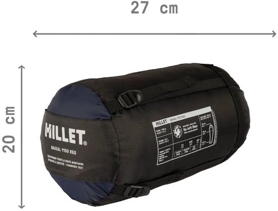 Millet Baikal 1100-4°c/0°c Slaapzak Blauw Regular / Left Zipper Man,Vrouw van Merkloos — afbeelding 4
