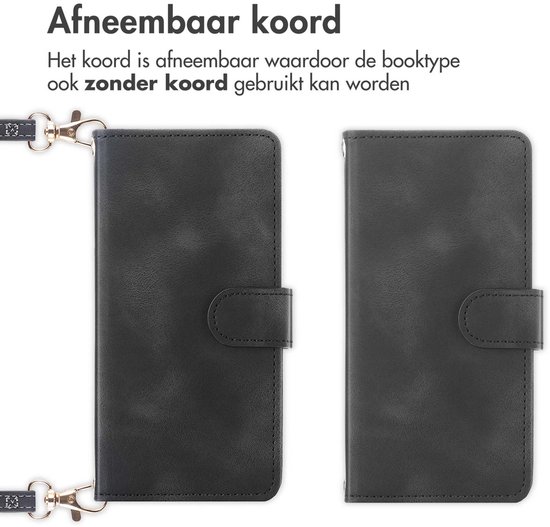 Étui iMoshion adapté à l'étui Samsung Galaxy A54 (5G) avec porte-cartes - Bookcase iMoshion avec cordon - Zwart