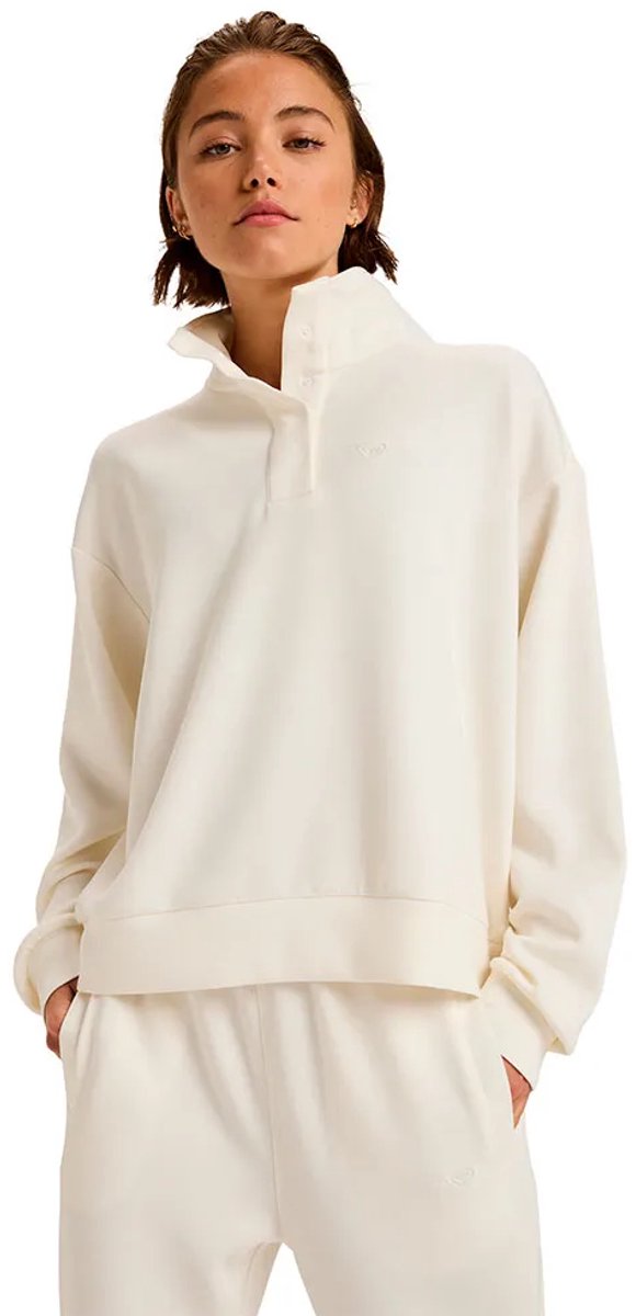 Roxy Rise & Vibe Sweet Sweatshirt Met Rits S Vrouw Wit