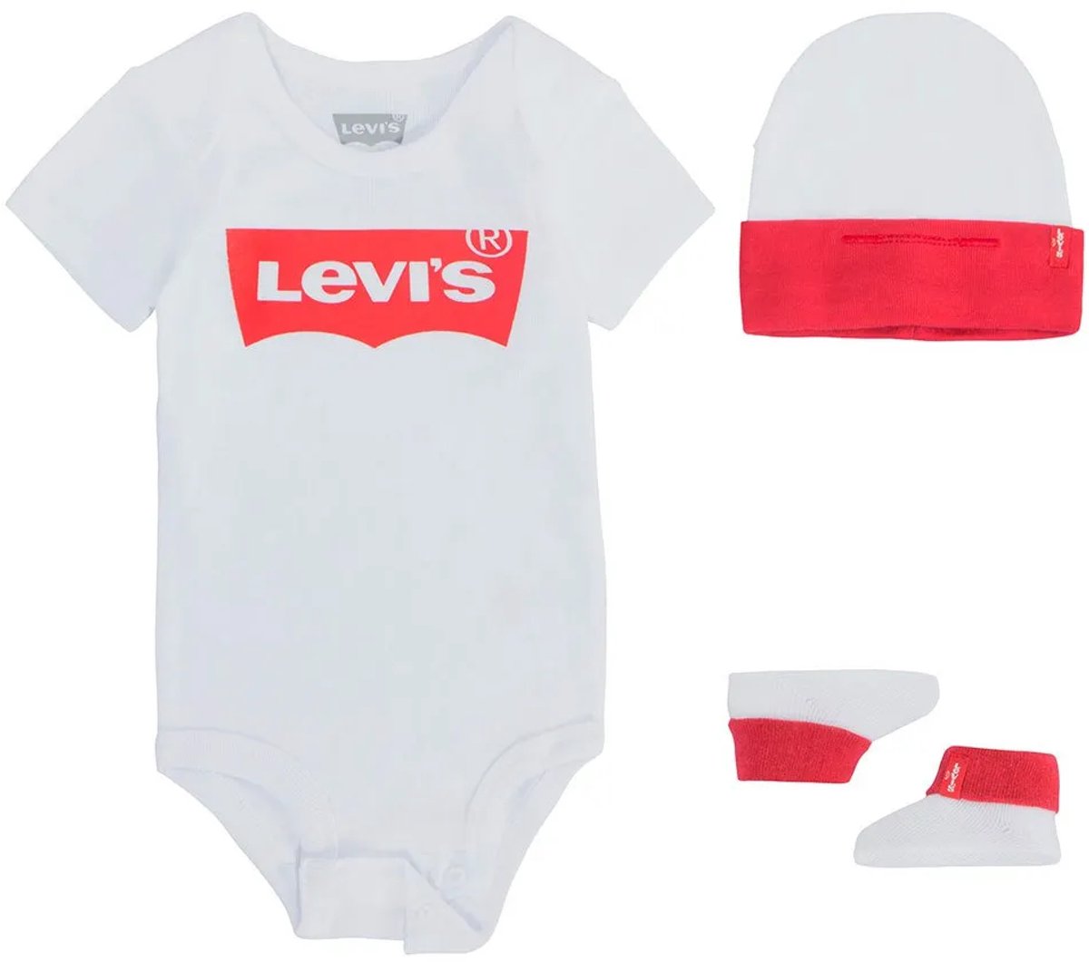 Levi´s ® Kids Classic Batwing Set 6-12 Months Jongens Wit