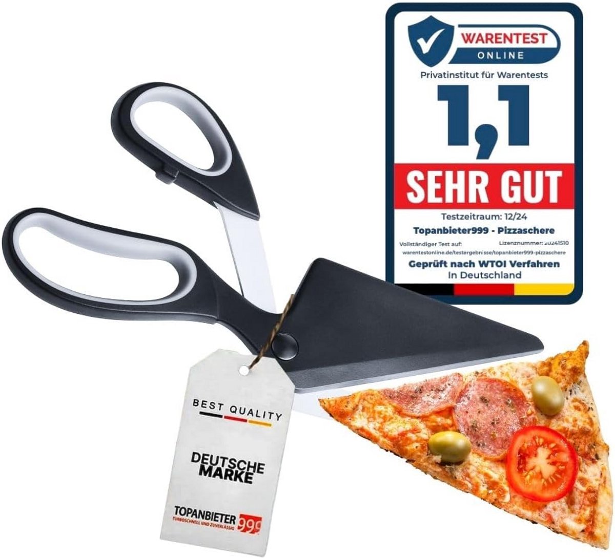 Pizzaschaar met Heffunctie – 2-in-1 Pizzasnijder en Serveerhulp