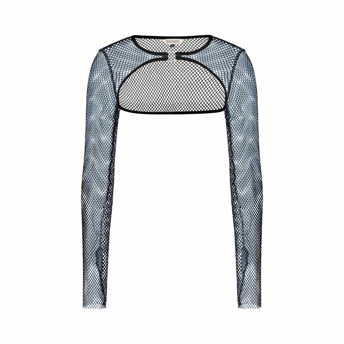 Banned - Venus Crop top - XS - Blauw