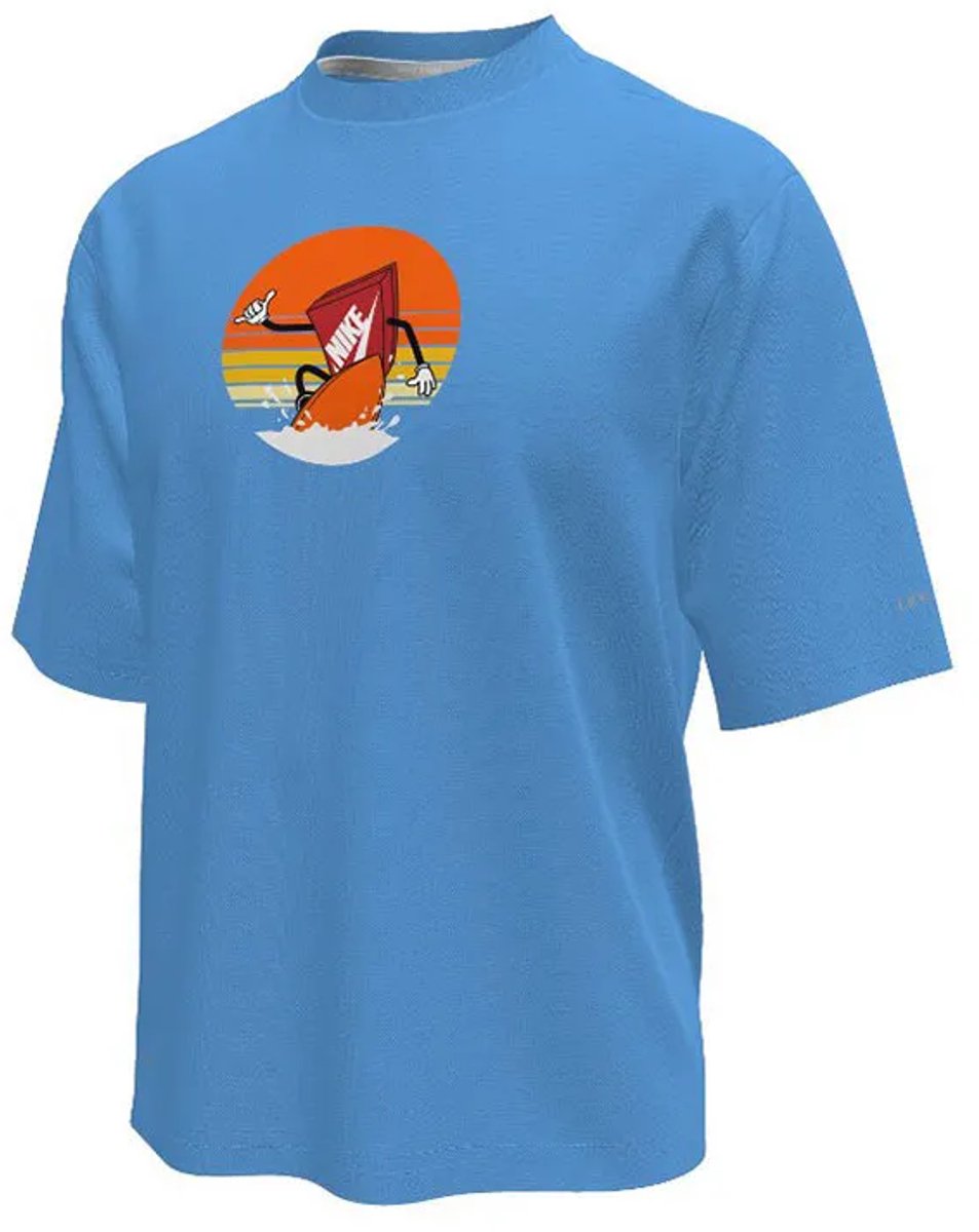 Nike Swim Sunset Surf T-shirt Met Korte Mouwen 4-5 Years Jongen Blauw
