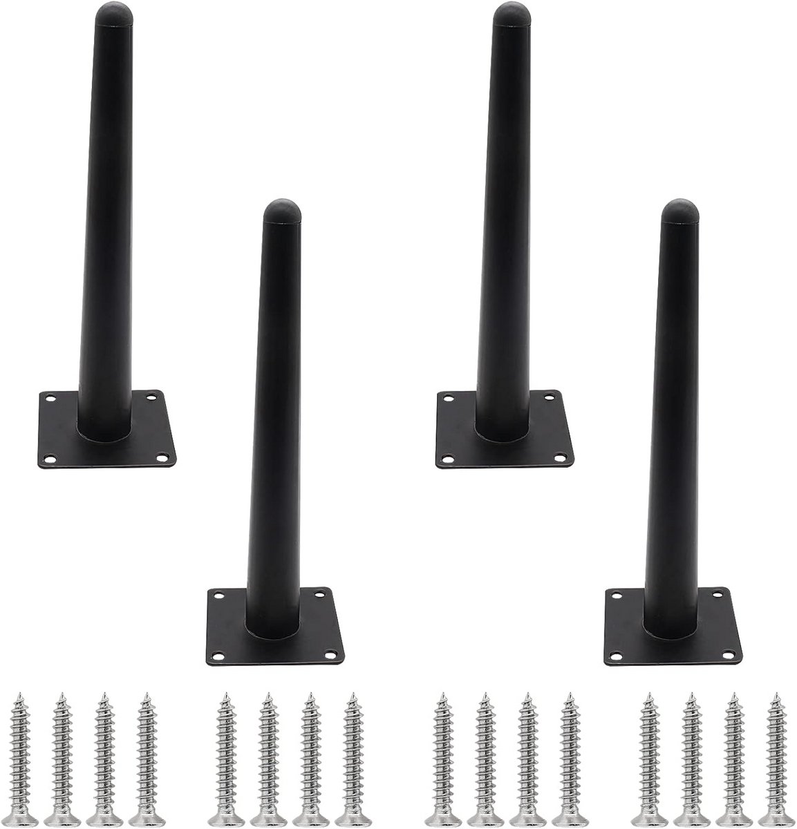 10 inch meubelpoten zwart - set van 4 zware salontafel- en bankpoten voor meubels