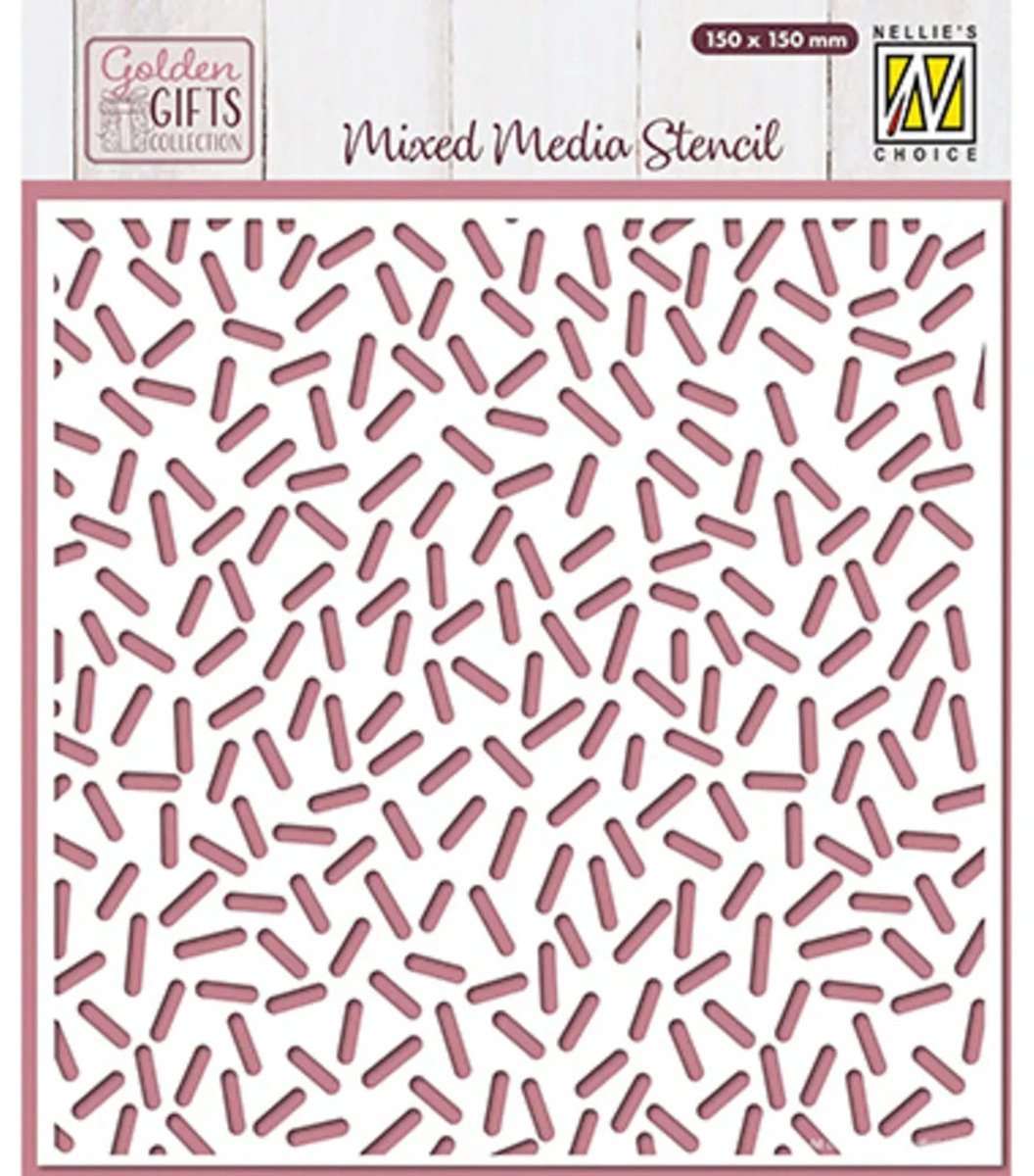 MMS4K-091 Nellie Snellen Mixed Media Stencil Confetti Sprinkles - sjabloon hagelslag - hagel