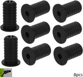 8 stuks - 3/4" kabeldoorvoeren - siliconen kabeldoorvoeren - antislip waterdichte doorvoeren - voor wandgaten - voor waterdichte kabelbescherming van ethernet-/tv-kabels - zwart - 3.8×2.6cm