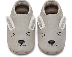IceUnicorn leren slofjes voor baby's - grijs