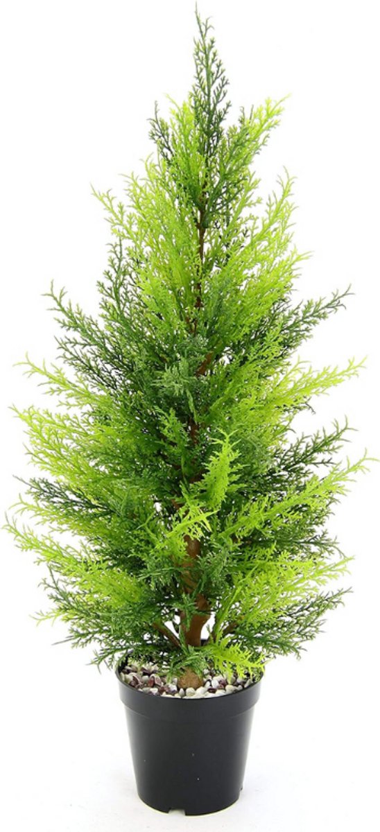 BOG Thuja Kunstmatige Cipres Pot Boom Van Het Leven - Realistische Planten - Decoratieve Planten - Altijd Groen - Kunstboom Voor Binnen En Buiten - Conifeer Patio Decoratie - Bruiloft En Feest Decoratie GROENTE