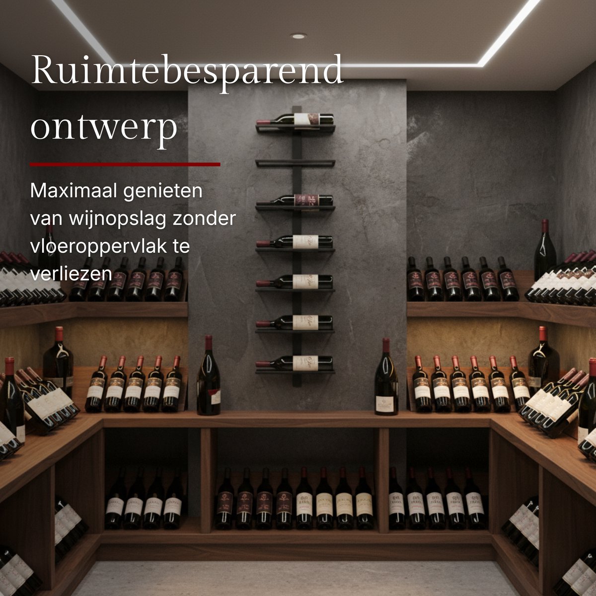 Mémoire® Réserve Wandwijnrek voor 6 Flessen – Luxe Wijnrek voor Aan de Muur – Stijlvolle Wijnopslag van Metaal – Verticale Wijnpresentatie – Ruimtebesparend Design – Perfect voor Woonkamer, Keuken en Wijnliefhebbers — cadeau in Wonen & Interieur - foto 8