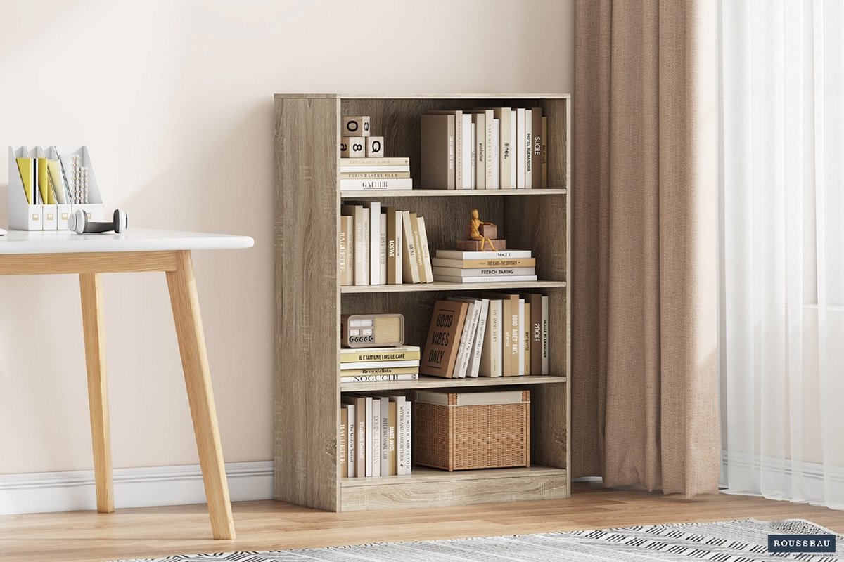 Boekenkast 'Space' met 3 legplanken Bruin sonoma - H 110 x B 72 x D 36 cm