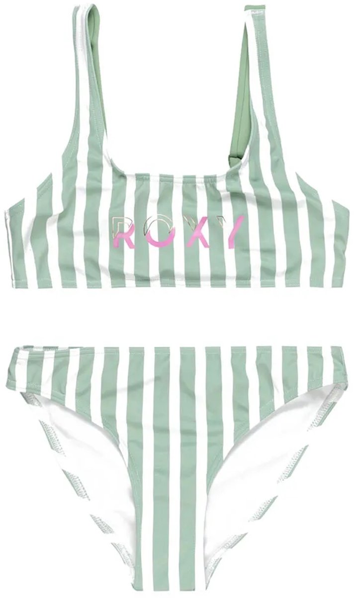 Roxy Bico Rg Bralette Bikini 16 Years Meisje Basil Active Rg Stripe