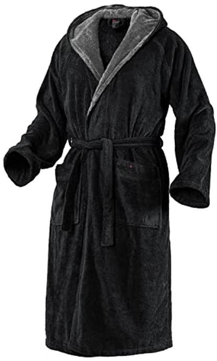 Badjas voor dames en heren met capuchon van katoen - Pluizige ochtendjas in diverse kleuren en maten S - 8XL - Öko-Tex Standard 100