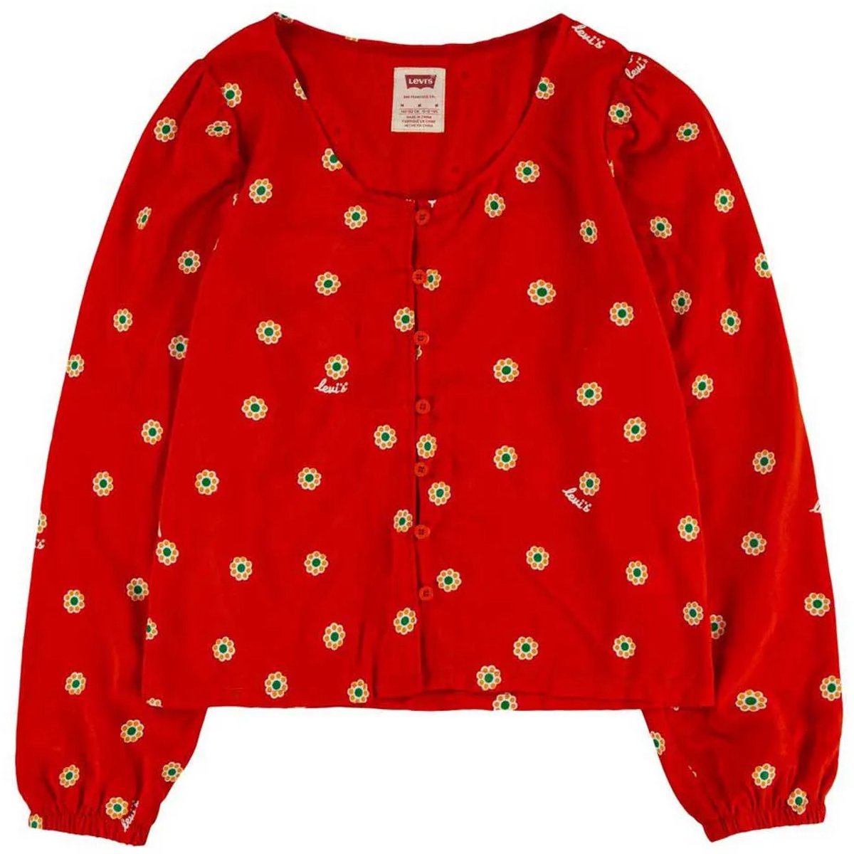 Levi´s ® Kids Woven T-shirt Met Lange Mouwen 10 Years Meisje Oranje