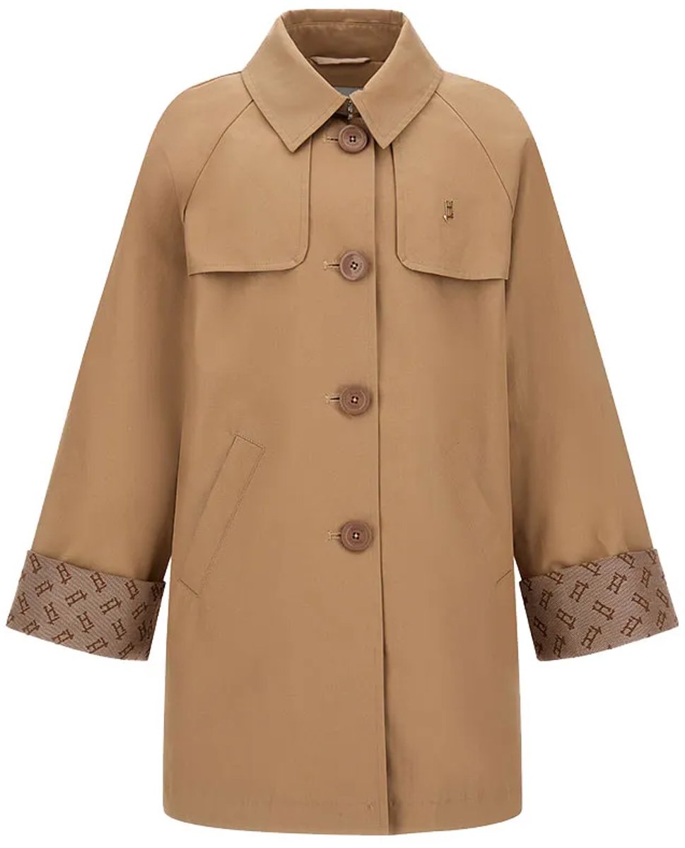 Herno Kids Trench Over Jas 8 Years Meisjes Camel