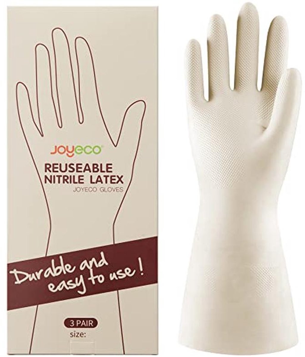 Herbruikbare Nitril Latex Keukenhandschoenen voor Koken en Schoonmaken - 3 Pack - Maat S