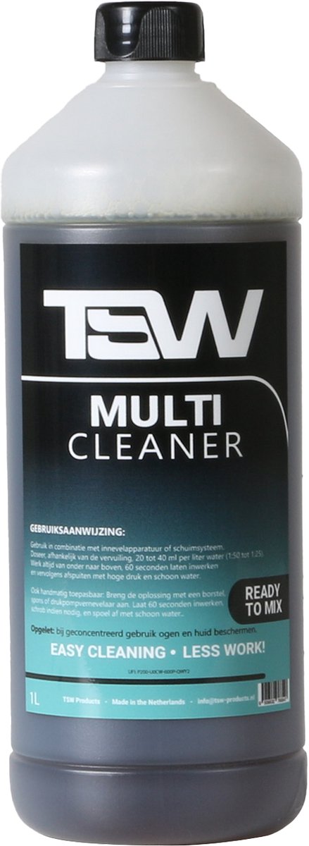 TSW Multi Cleaner Auto / Truck Shampoo - 1L geconcentreerde shampoo voor auto, vrachtwagen, machine, vloer en rondom huis