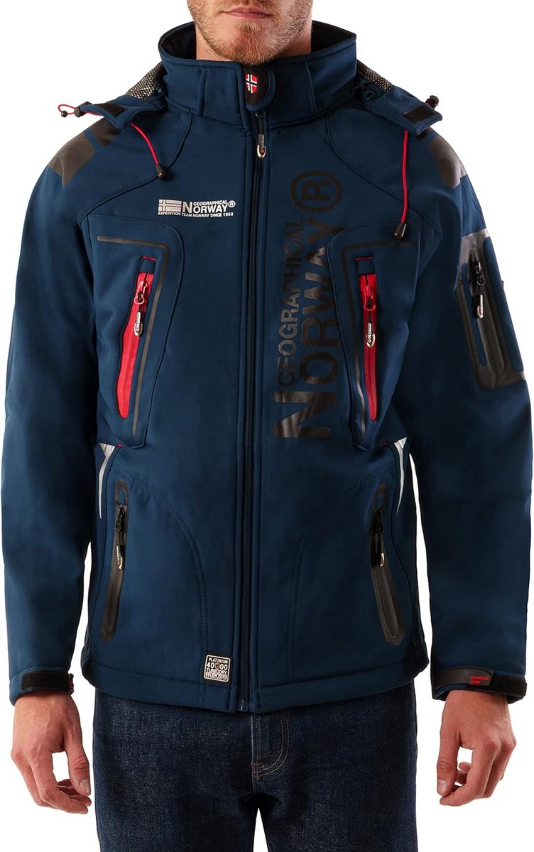 Diverse multifunctionele heren softshell jas met capuchon