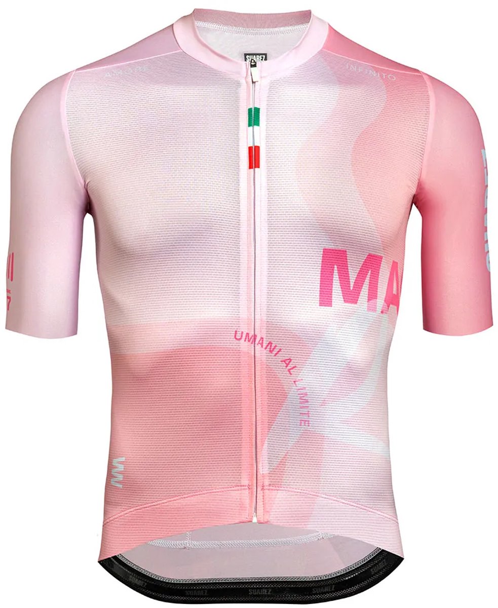 Suarez Giro D´italia 2024 Korte Mouw Wielertrui Roze XL Man