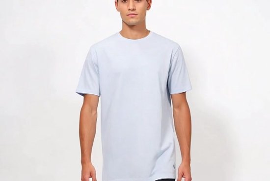 Lot de 4 T-shirts homme Gentlemen longfit (extra long), 100% coton pré-rétréci blanc col rond M