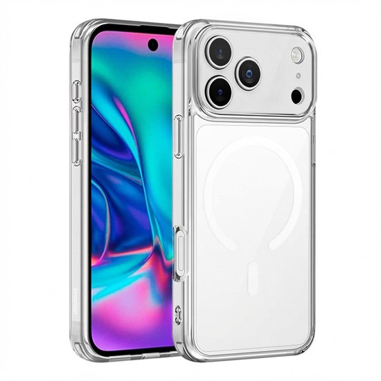 Coque Imoshion transparente pour iPhone 17 Pro Max avec compatibilité MagSafe et bords protecteurs.