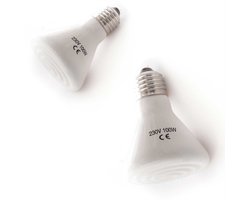 Keramische Donkerstraler 100W – 2 stuks – Infrarood Warmtelamp Zonder Licht – E27 Fitting – 20.000 branduren – Voor Terrarium, Kuikens, Reptielen, Pups & Kittens