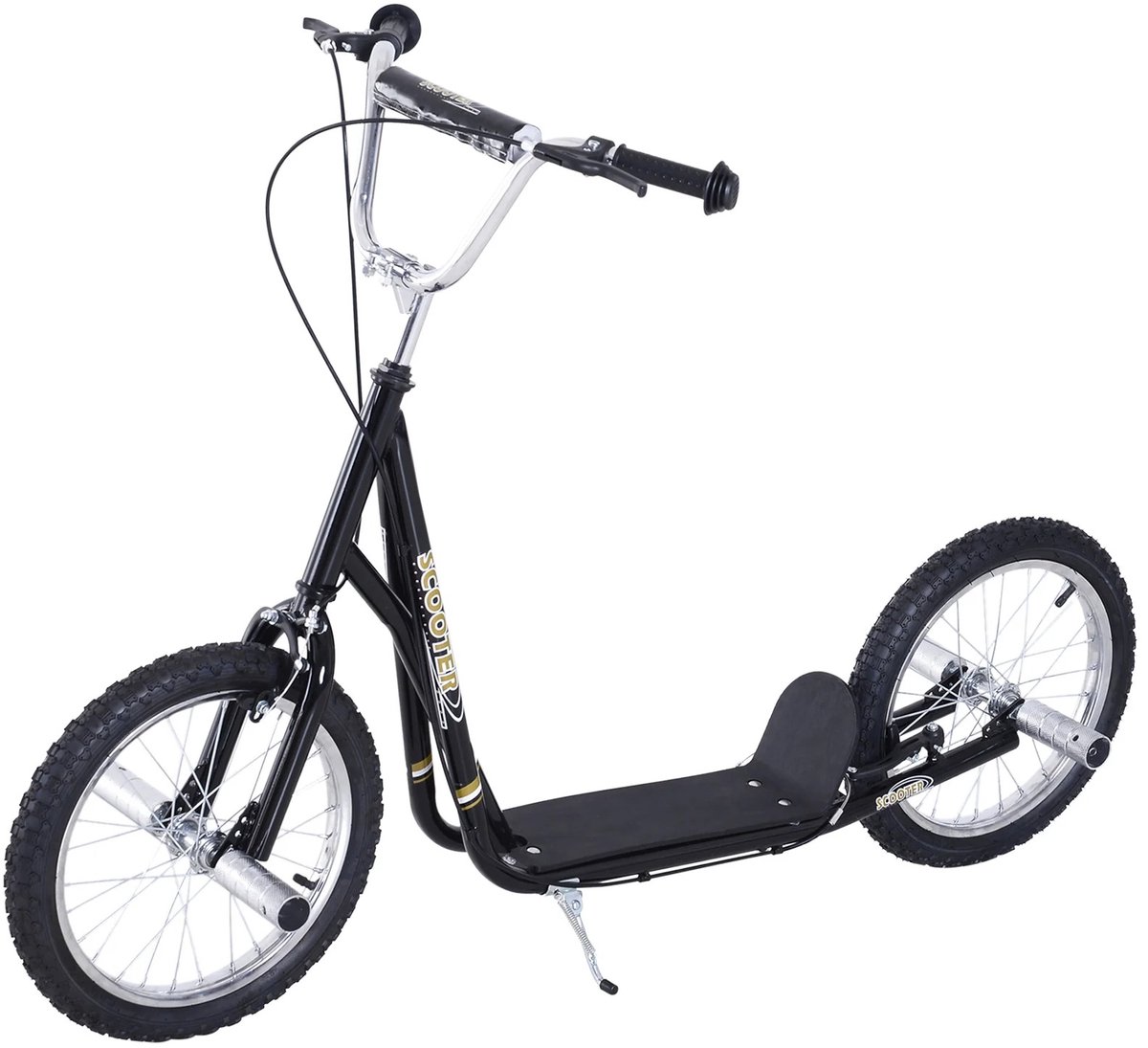 ROOTY Step - Scooter - Kinder step - Kinder scooter - 2 wielen - Zwart - Vanaf 5 jaar - Verstelbaar stuur 92-100 cm - 143X58X100cm