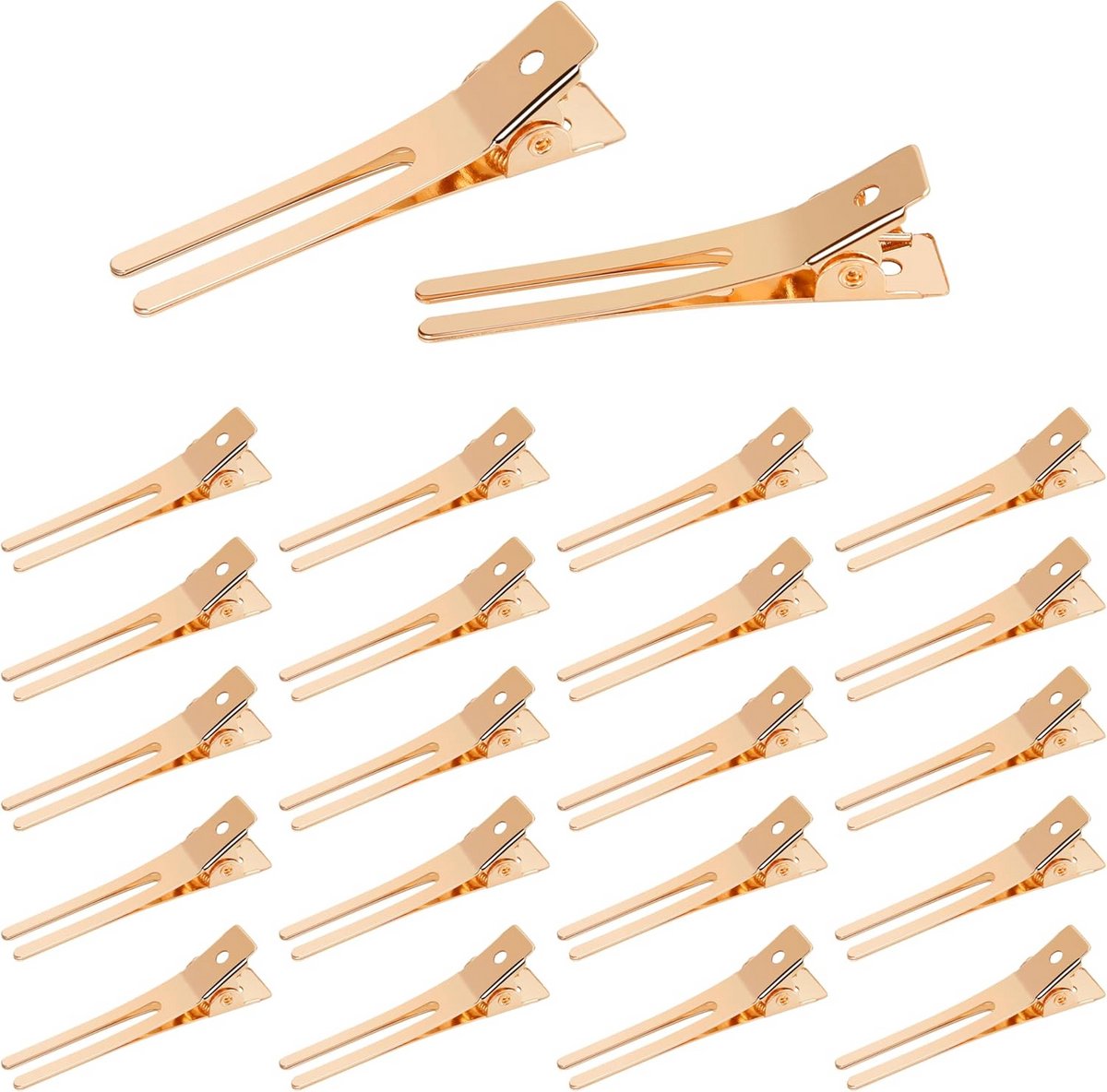 20 Stuks Dubbele Prong Krulclips - Haar Styling Clips voor Kappers en Thuisgebruik