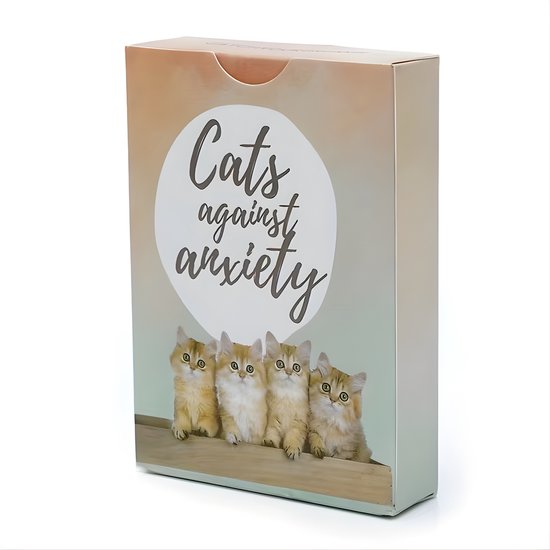 Positieve kaarten - Cats Against Anxiety - Motivatie kaarten - 50 kaarten - Quotes - Selfcare - Engelstalig - Katten