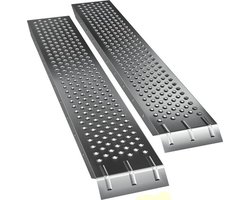 Borg Rijplaat - Oprijplaat - Set van 2 stuks - Antislip Geperforeerd staal - tot 400 kg