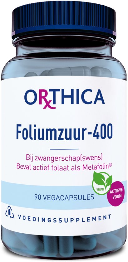 Orthica Foliumzuur-400 - voor en tijdens zwangerschap - 90 vegacapsules