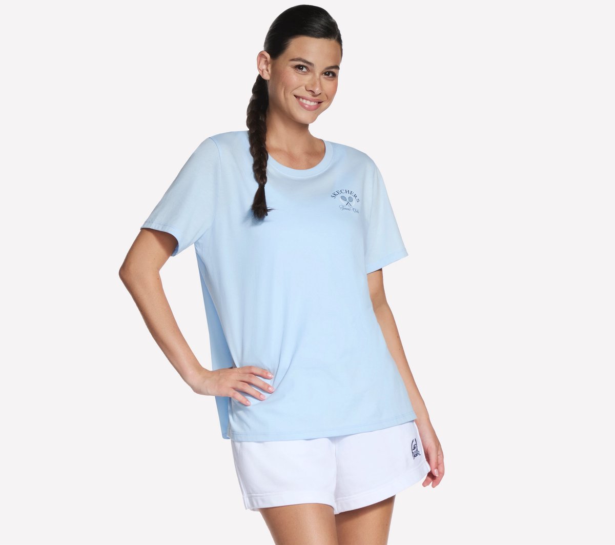 Skechers SKECHERS COURT CLASSIC SS TEE Dames T-shirt - Blauw