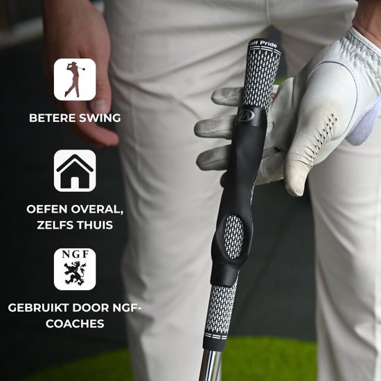 Vantimo Golf Grip trainer - Rechterhand - Golf Grip Training & Verbetering - Verbeter je Swing - Golfhulpmiddel - Zwart — afbeelding 3